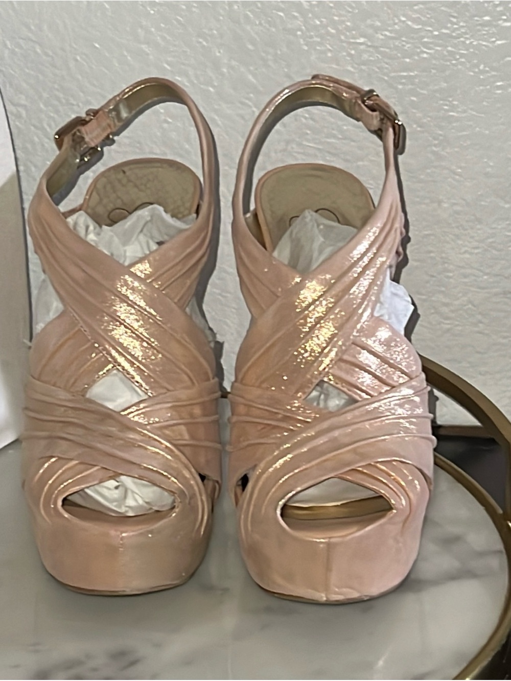 Jessica Simpson powder gold heels 7.5